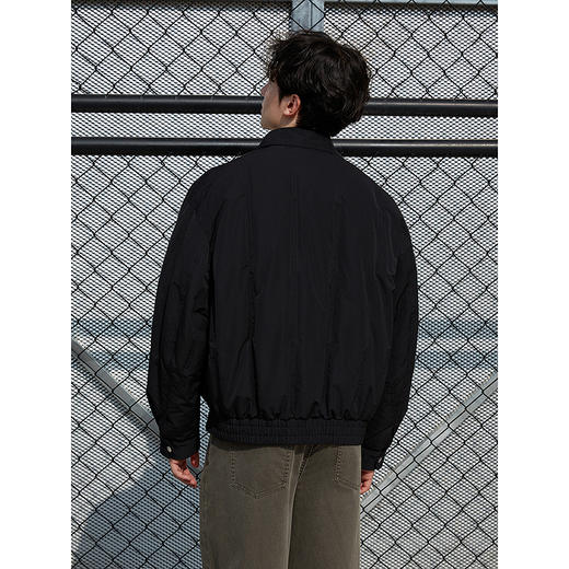 GXG男装 翻领设计加厚外套黑色短款羽绒服 25年冬热卖 商品图4