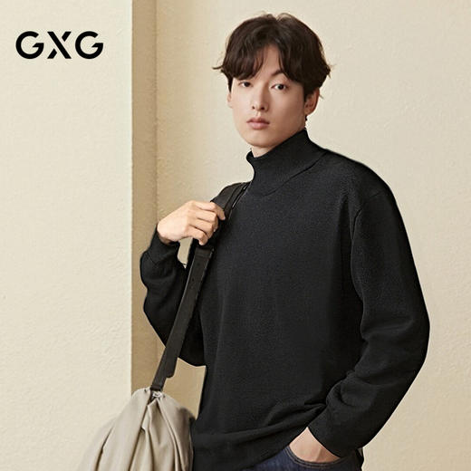 GXG男装 高领宽松通勤舒适内搭针织衫休闲毛衫 25年冬季热卖 商品图1