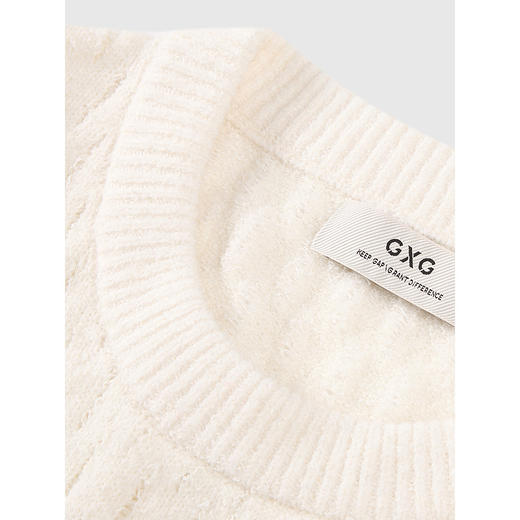 GXG男装  肌理菱格线衫通勤毛衫男内搭 25年春G25X201007 商品图2