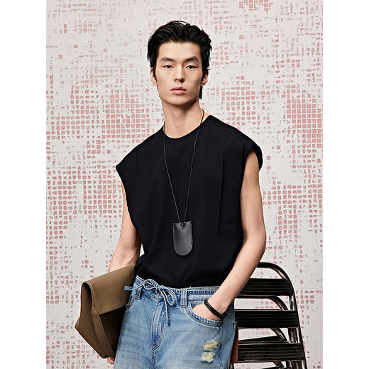 GXG男装 简约男背心休闲无袖上衣25夏热卖G25X162002 商品图2