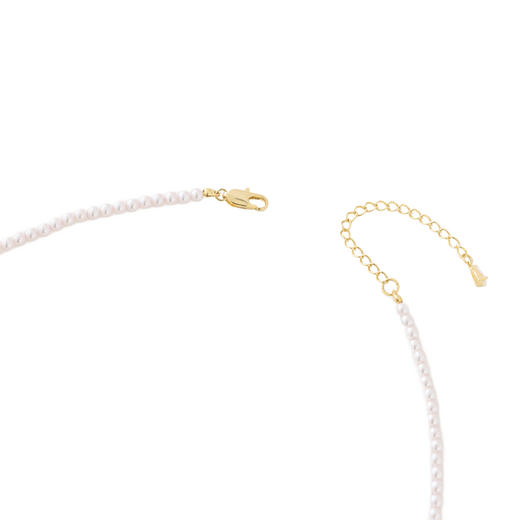 三彩2026新款法式温柔山茶花吊坠珍珠项链曼塔玫瑰色优雅通勤约会 商品图4