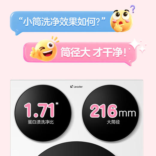 统帅（Leader）懒人三筒洗衣机Pro海尔出品12.5KG三滚筒直驱内衣裤分区洗标准尺寸全嵌不改局XQGL125-MBDE699WU1 商品图4