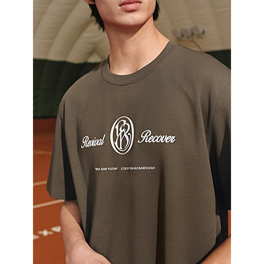 GXG男装 圆领T恤字母印花短袖针织 2025年夏季热卖G25X442089 商品图4