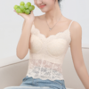 舒适升级！可外穿【自带bra法式蕾丝冰皮美背】无钢圈水滴杯型设计  软糯蕾丝亲肤不扎肉 固定杯罩不跑杯  罩杯一体设计一衣多穿  后背一整片凉皮面料 如同人体第二层肌肤般隐形 商品缩略图1