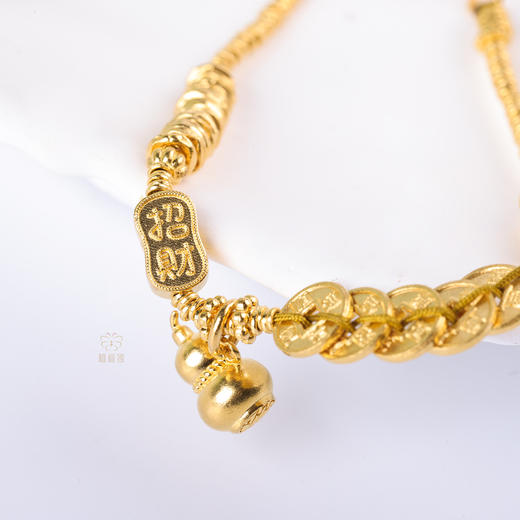 【九五至尊】足金五帝钱福禄手链  ZX2602095 商品图4