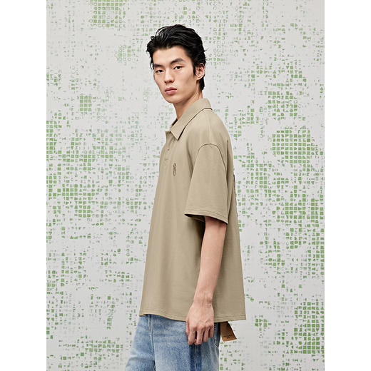 GXG男装 植绒绣花休闲男士polo衫25夏热卖G25X242012 商品图3