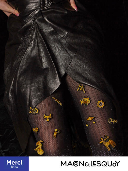 Macon&Lesquoy法国原创设计 金牛座 十二星座系列 24ss M&L刺绣手工饰品胸针 商品图3