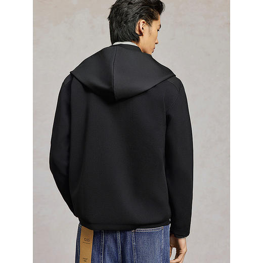 GXG男装 连帽开衫插肩针织衫通勤外套 25年春G25X301001 商品图3