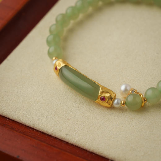 ² 【安然水晶】青玉/碧玉手串系列（鼠/兔/猪）LS-448（48小时鉴赏期） HM02-CRMM-ARSJ 商品图1