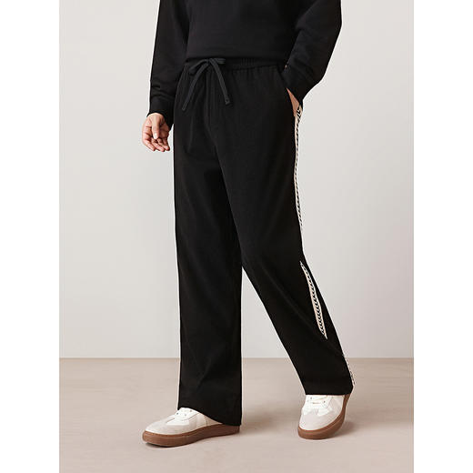 GXG男装 灯芯绒肌理长裤侧织带通勤休闲裤男直筒裤 2025秋季热卖 商品图2