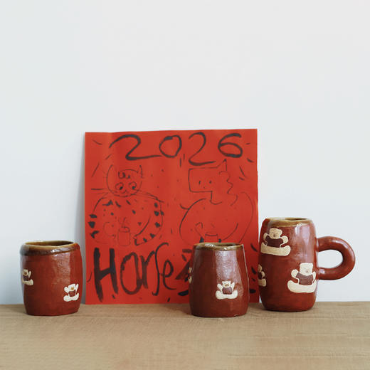 中国 花狗空间张晓雪 手握杯 条纹杯 咖啡杯 商品图1