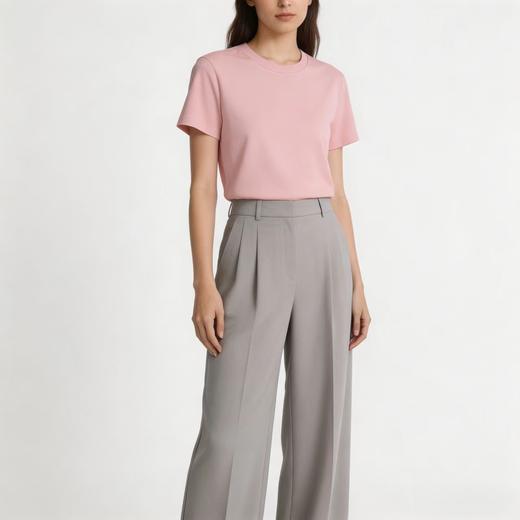 【mix relax系列】SCHIESSER德国舒雅夏季新款外穿女短袖常规款上衣  50S 水柔棉 100%棉 200g/m2  30/26926M 商品图14