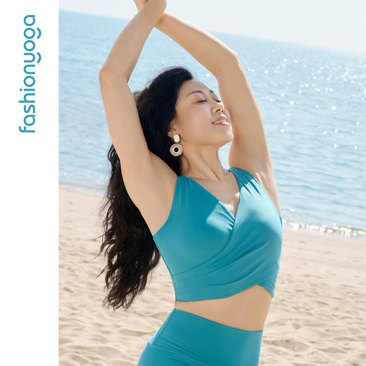 FC15208 V领交叉抽褶背心 商品图11