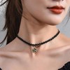 【女主choker蕾丝颈链】女锁骨链玫瑰花吊坠黑色性感项链颈带批发 商品缩略图0