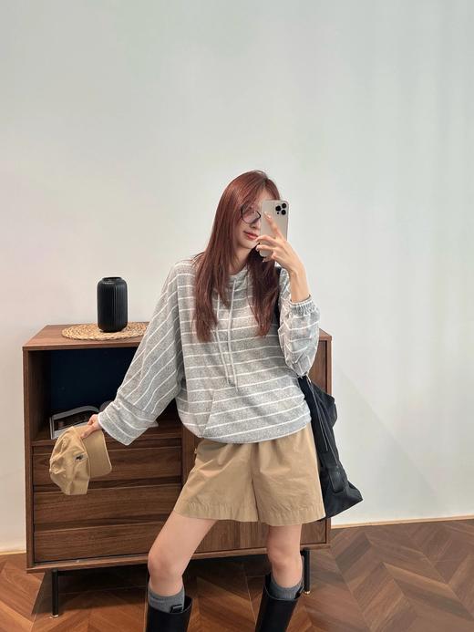 【连帽条纹云朵卫衣】客供云朵柔软拉绒面料，巨软糯舒适WD 商品图3