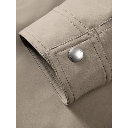 GXG男装 基础卡其色斜纹易打理翻领行政夹克外套 2025春季热卖 商品图4