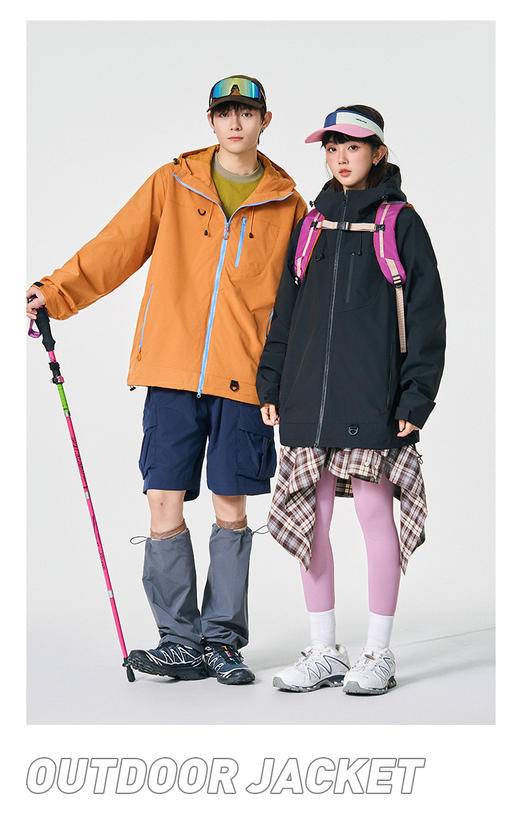 【多妈团购 伯希和同款 春款情侣冲锋衣外套】上身巨好看的三防软壳冲锋衣！荷叶般防水效果，防风防油污，无惧风雨，透湿率高，远离闷热感，轻松穿出高级感-拟盛 商品图8