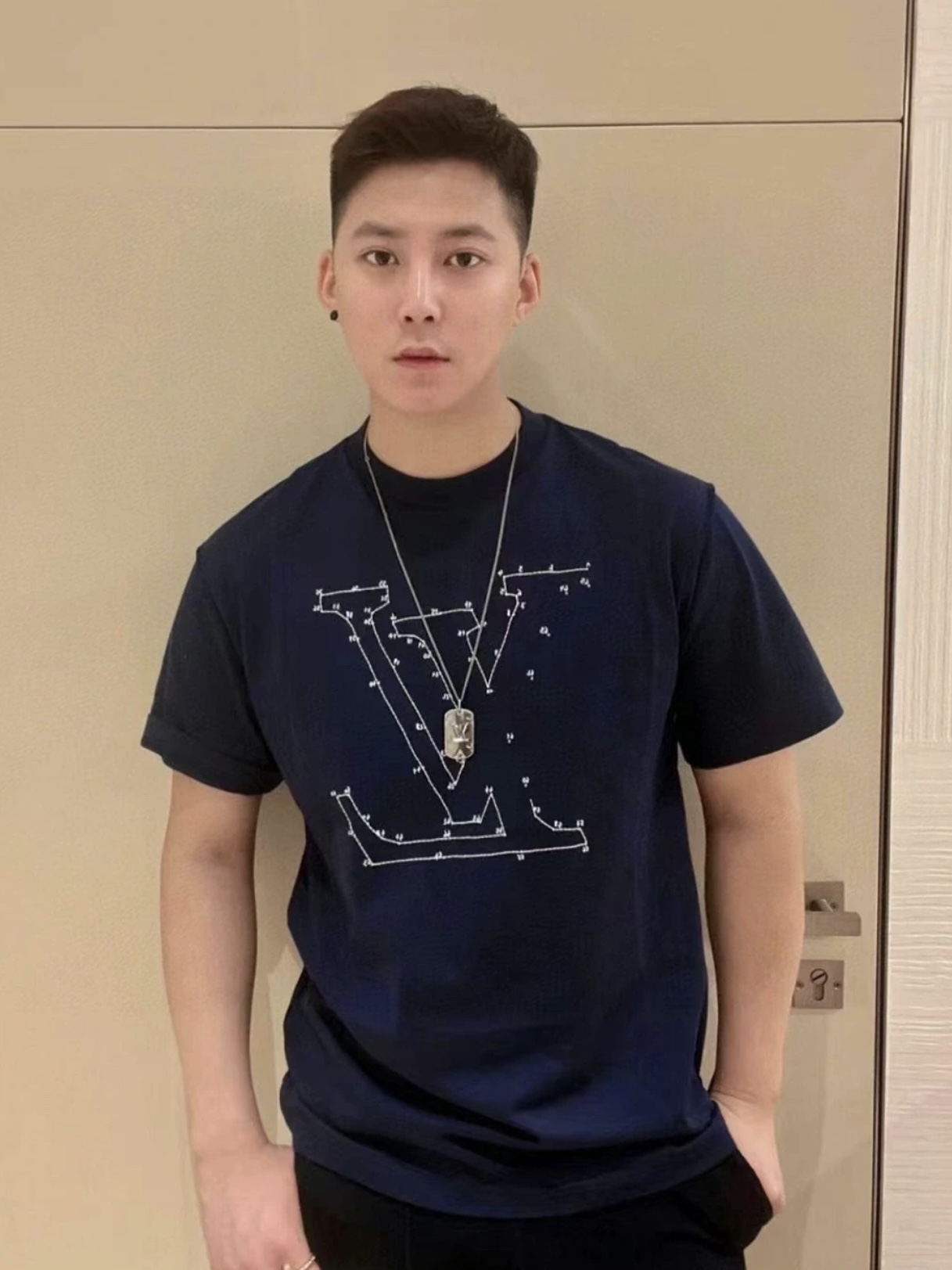 驴家 25ssStitch数连刺绣短袖T恤 男女同款（DY）