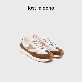 lost in echo2026春夏新款超轻透气网布时髦拼色厚底增高阿甘鞋女