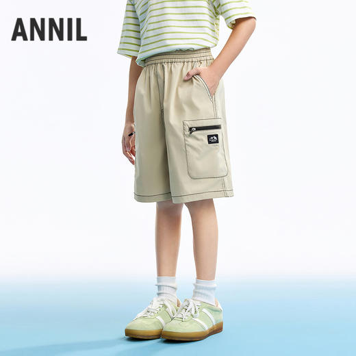 男童全腰梭织中裤夏季新款安奈儿童装EB626588 商品图0