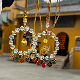 九华山文创五路财神平安纳福车挂