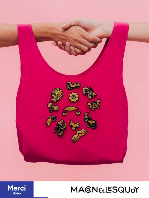Macon&Lesquoy法国原创设计 金牛座 十二星座系列 24ss M&L刺绣手工饰品胸针 商品图2
