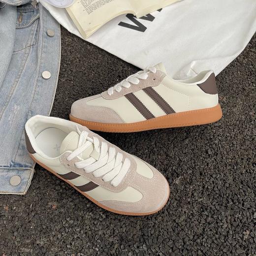 XGXC多巴胺穿搭情侣款真皮德训鞋|多色可选 3962两条杠 商品图5