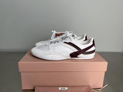 缪缪 女士织物面料与绒面牛皮革运动鞋（DBG） 商品图0