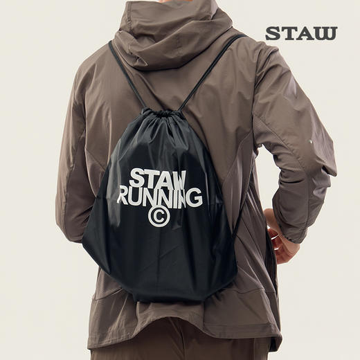 STAW世拓双肩束口收纳袋户外跑步健身训练轻便容量大抽绳运动背包 商品图3