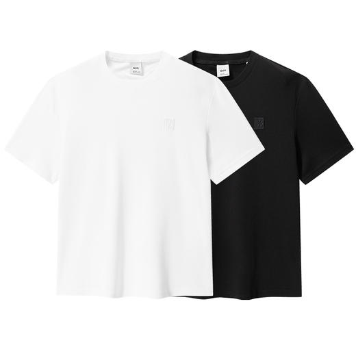 GXG男装 圆领T恤双色刺绣短袖针织上衣 2025春季热卖 商品图4