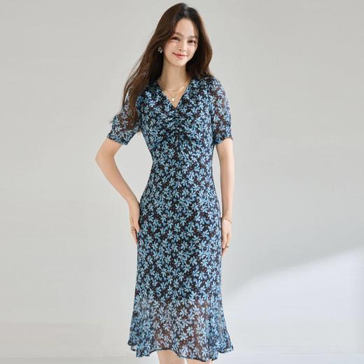 「高货sh」全新升级【铂金会员266/天猫359/差价93】(01720)洛诗琳法式茶歇碎花裙2026春季新款收腰气质鱼尾连衣裙 商品图2