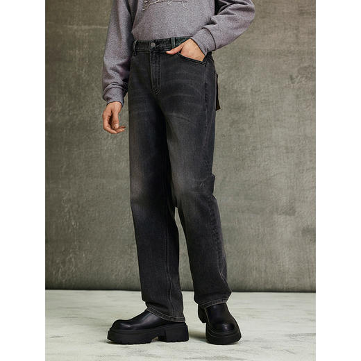 GXG男装 四面弹直筒牛仔裤通勤长裤舒适休闲好搭牛仔裤  春季热卖G25X051007 商品图2