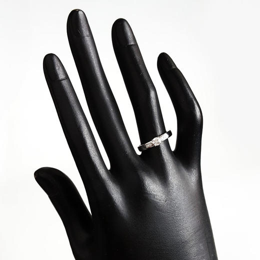 【天然正品】AU750白金时尚设计款0.244克拉钻石戒指12号（戒圈可改）030226NJS41 商品图8