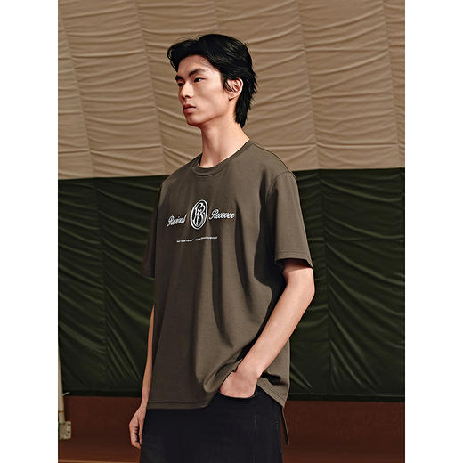 GXG男装 圆领T恤字母印花短袖针织 2025年夏季热卖G25X442089 商品图2