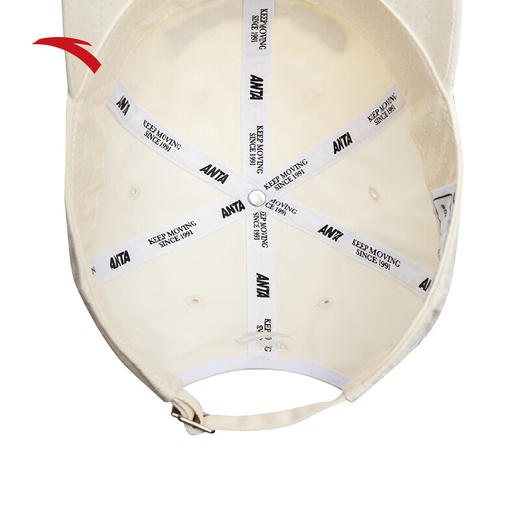 安踏（ANTA）【凯里·欧文同款】复古运动帽棒球帽潮流百搭时尚刺绣复古鸭舌帽 【刺绣】192618263-4米白色 商品图3