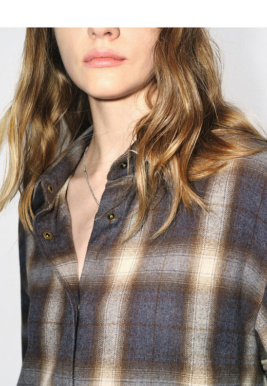 【高品质私服】【MC双面磨毛棉质渐变格纹衬衫】蓬松感与利落感达成微妙平衡G1653-CC【无标出货 介意慎拍】 商品图5