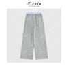小众松弛感百搭撞色双腰头阔腿显瘦休闲裤WH00523 商品缩略图1