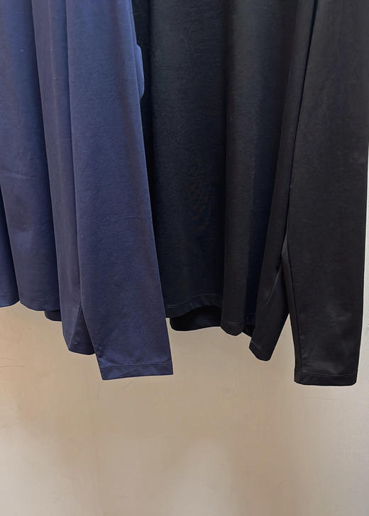 33-3 渠道圆正 ea春夏秋基础款 撞色字母 丝光棉 圆领长袖T恤 内搭外穿 老朱穿L 商品图3