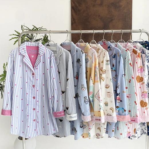 多款多色可选【P.J.S*wage磨毛家居睡裙】100%纯棉面料，柔软舒适有质感WD 商品图1