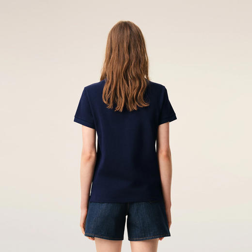 AMI PARIS 中性心形徽标刺绣棉质短袖polo衫 蓝色 BFUPL001 760 430 商品图3