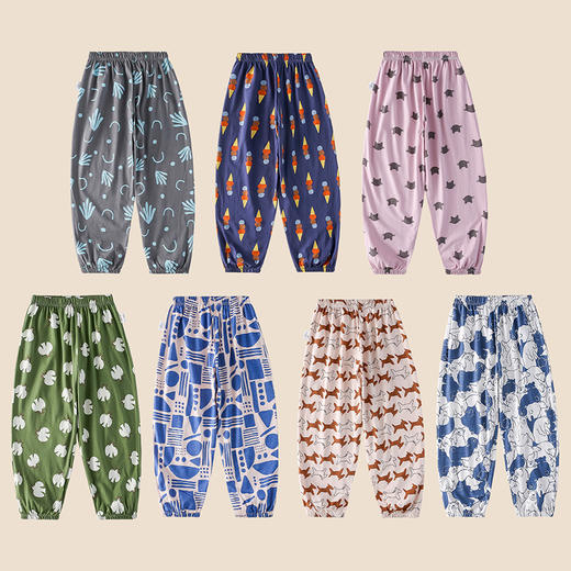 【10A抗菌纯棉】棉花堂夏款波普艺术童装纯棉长裤任意2件起拍 ---FA61211 商品图4