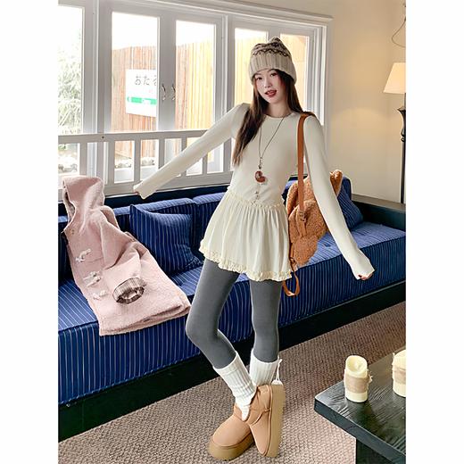 <曾小咸推荐>3.7现货秒杀 ！微信超特价！芭蕾风花边打底衫t恤 日常129.99 立减50 秒杀79.99！！开衫 秒杀79.99！！ 商品图4