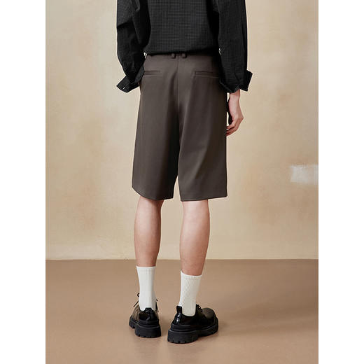 GXG男装 垂感不易皱休闲短裤通勤西装短裤25年夏季热卖G25X222025 商品图4