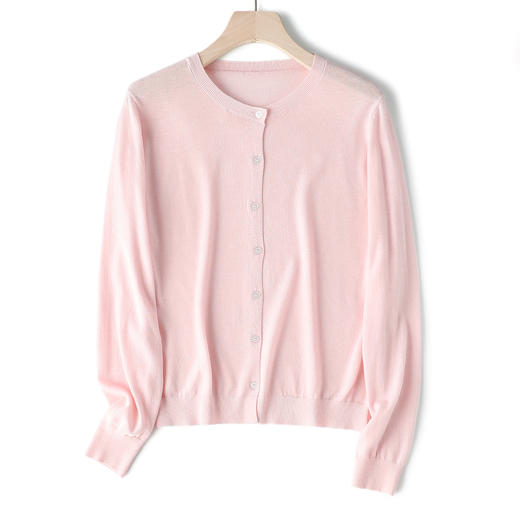 亚麻羊毛针织开衫 「轻氧针织」系列 6色马卡龙色系 透气不闷 面料软糯亲肤 松弛感拉满JZ2612 商品图5