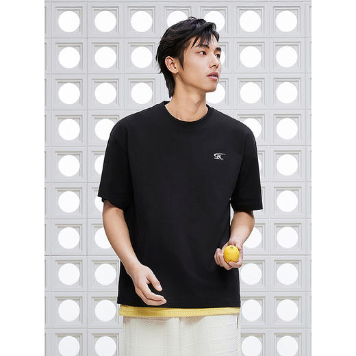 GXG男装 圆领T恤多色背后印花上衣凉感短袖针织 2025夏季热卖 商品图2