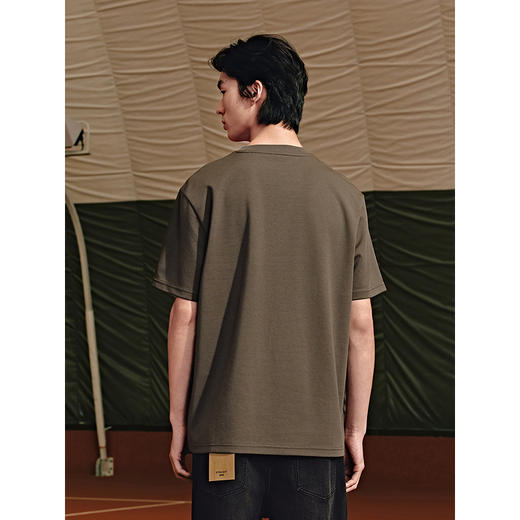 GXG男装 圆领T恤字母印花短袖针织 2025年夏季热卖G25X442089 商品图3