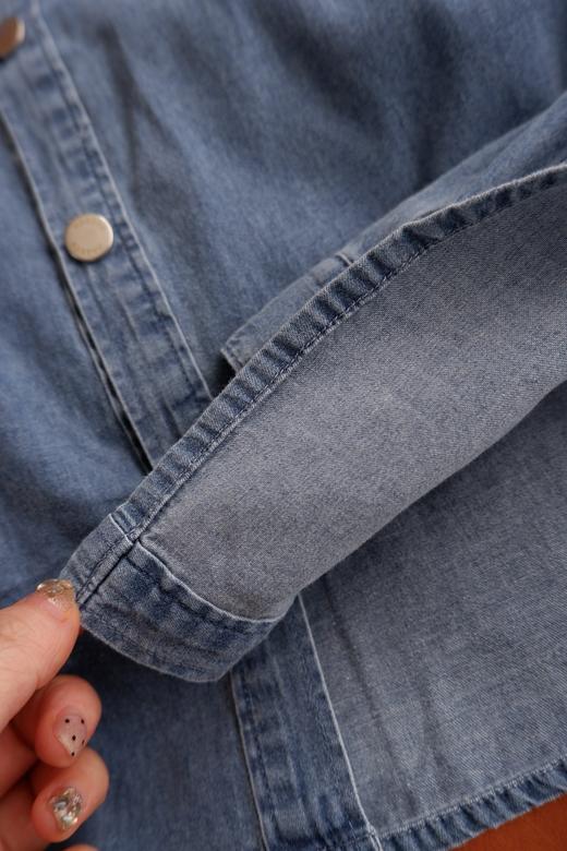 二店y 品牌尾料 帅气男童春季薄款软牛仔衬衫 商品图8