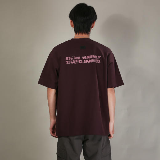 DRONKOO 2026 圆领前后双排撞色同色字母微阔短袖T恤 商品图4