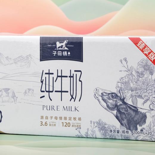 【兵兵有礼】子母情 新疆纯牛奶臻享版 200ml*12/提  2提装（全国包邮，部分地区除外） 商品图2