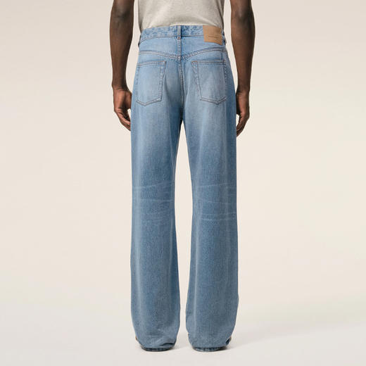 AMI PARIS 男士字母徽标贴片休闲牛仔裤 蓝色 HTR450 DE0046 480 商品图2